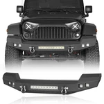 Steel Front Bumper Bar W/d-rings & Led Light For 2007-2018 Jeep Wrangler Jk. Fixed Price $269.66.