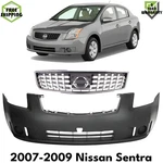 Front Bumper Cover Primed Plastic & Grille Assembly For 2007-2009 Nissan Sentra. Fixed Price $259.99.