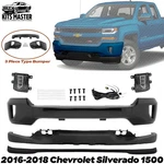 New Front Bumper Primed & Fog Lights Kit For 2016-2018 Chevrolet Silverado 1500. Fixed Price $450.89.