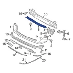 For Volkswagen Atlas 18-20 Rear Center Bumper Cover Support Rail. Fixed Price $101.81.