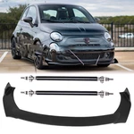 Carbon Fiber Front Bumper Lip Splitter Spoiler + Strut Rods For Fiat 500. Fixed Price $159.99.