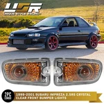 Chrome Crystal Clear Front Bumper Signal Lights For 99-01 Subaru Impreza 2.5RS. Fixed Price $39.95.