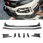 Js Style Carbon Fiber For 18UP Honda Civic FK8 Type-r Front Bumper Lip Side Fins. Fixed Price $1533.84.