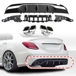 C63 Style Rear Diffuser Lip For 15-21 Mercedes Benz W205 C300 C350 Amg-line. Fixed Price $203.56.