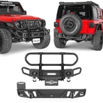 Fit Jeep Wrangler Jl 2018-2026 Steel Tube Front + Rear Bumpers W/grill Guard. Fixed Price $799.29.