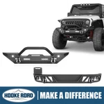 Hooke Road Front + Rear Bumper Steel W/ Winch Plate Fit 07-18 Jeep Wrangler Jk. Fixed Price $449.99.