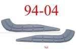 94 04 Chevy S10 Rear Step Bumper Pad Set GM1191106, GM1191107. Fixed Price $24.00.