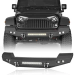 Steel Front Bumper W/ Led Light Bar For 2007-2018 Jeep Wrangler Jk & Unlimited. Fixed Price $299.99.