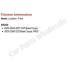 Front Bumper Cover For 2003-2007 Infiniti G35 Coupe Primed IN1000122 62022AM840. Fixed Price $185.82.