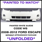 2008-2012 Escape Front Bumper Oem Painted White Suede Unfolded 8L8Z17D957CPTM. Fixed Price $399.35.