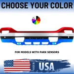 Choose Your Color Front Bumper For 2016-2018 Gmc Sierra 1500 With Sensor Holes. Fixed Price $543.29.