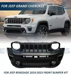 For Jeep Renegade 2019-2023 Complete Front Bumper Cover Kit W/grille Fog Light. Fixed Price $495.86.