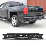 Steel Rear Bumper For 2007-2018 Chevy Silverado 1500 W/2 Led Lights & D-rings. Fixed Price $399.99.