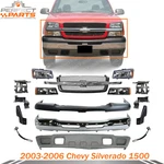 Front Bumper Chrome Kit + Headlight Brackets For 2003-06 Chevy Silverado 1500. Fixed Price $857.00.