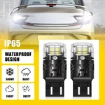 Pair Auxito 7443 White Led Drl Turn Tail Signal Light Bulbs Black 6500K IP67 12V. Fixed Price $12.34.