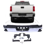 New Chrome Rear Bumper For 2015-2019 Silverado Sierra 2500HD 3500HD W/o Sensor. Fixed Price $219.99.