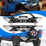 Diy Front Rear Bumper Fit 2018-2025 Jeep Wrangler Jlu W/ Led Lights & D-rings. Fixed Price $199.00.
