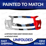 New Painted Front Bumper W/o Sport & Sensor Holes For 2014-2017 Infiniti Q50. Fixed Price $290.99.