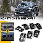 Front Hood Insert Grille For 2019-22 Jeep Cherokee W/chrome Trims Mesh Honeycomb. Fixed Price $55.09.