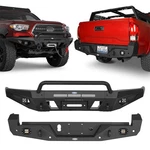 Full Width Front + Rear Bumper W/ Winch Plate & Light Fit 16-23 Toyota Tacoma. Fixed Price $859.41.