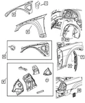 Genuine Mopar Splash Shield Right 5065502AD. Fixed Price $127.44.