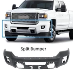 Front Bumper For 2015 2016 2017-2019 Gmc Sierra 2500 3500 Hd W/o Sensor Holes. Fixed Price $195.00.