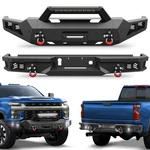 Pofenze Front Rear Bumper For Silverado 2500HD/3500HD 2020-2023 W/sensor Hole. Fixed Price $628.99.