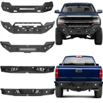 Fit 2016-2018 Chevrolet Silverado 1500 Full Width Steel Front / Rear Back Bumper. Fixed Price $499.68.