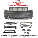 Fits 2014 2015 Jeep Grand Cherokee Front Bumper Complete With Led Fog Lights. Fixed Price $475.99.