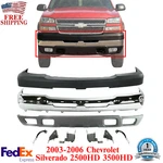 Front Bumper Chrome Kit Steel Set Of 9 For 2003-2006 Chevy Silverado 2500HD 3500. Fixed Price $530.18.