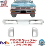 Front Bumper Chrome Steel + End Caps For 1995-96 Nissan Pickup /93-95 Pathfinder. Fixed Price $172.29.