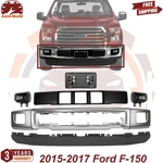 Front Bumper Chrome Steel And Fog Lights Assembly Kit 2015-2017 Ford F-150. Fixed Price $337.65.