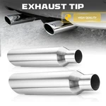 Pair Universal 2.5" Inlet Exhaust Tip 4" Outlet 18" Long Diesel Truck Tailpipe. Fixed Price $55.99.