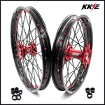 Kke 21/19'' Mx Spoked Wheels Rims For Honda CR125R CR250R 2002-2013 Cnc Red Hubs. Fixed Price $629.00.