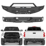 Black Steel Front Bumper Rear W/ Led Lights For Toyota Tundra 2014-2021. Fixed Price $599.09.