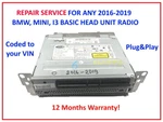 Any 2016-2019 Bmw, Mini, I3 Basic Hu Radio Repair Service Coded Year Warranty!. Fixed Price $780.00.