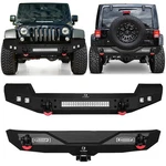 Vijay For 2007-2018 Jeep Wrangler Jk/jku Steel Front/rear Bumper W/lights&d-ring. Fixed Price $259.99.