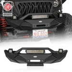 Black Front Bumper W/ 72W Led Bar & Spotlights For 07-18 Jeep Wrangler Jk. Fixed Price $319.57.