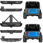 Rear Bumper W/ Tire Carrier D-ring & Led Light For 1987-2006 Jeep Wrangler Yj Tj. Fixed Price $259.32.