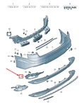 New Audi A5 F5 Rear Right Bumper Molding Bracket 8W6807348A Original. Fixed Price $88.21.