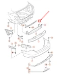 New Volkswagen Jetta MK6 Rear Bumper Center Securing Strip 5C6807863B No Duty. Fixed Price $128.00.