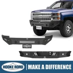 Hooke Road Steel Front Bumper Rear For Chevy Silverado 1500 2014 2015. Fixed Price $909.07.
