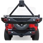 Vijay Black Rear Bumper New W/ Spare Tire Rack Fits 2007-2017 Wrangler Jk/jku. Fixed Price $409.98.