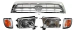 Grille Assembly Chrome Shell + Headlights Corner For 1996-1998 4RUNNER. Fixed Price $475.84.
