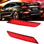 Red Rear Len Bumper Brake Reflectors Lamps Strobe Flash For 13-15 Honda Civic. Fixed Price $8.54.