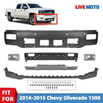 2014 2015 Chevy Silverado 1500 Front Bumper Cover Kit Black W/ Gray Skid Plate. Fixed Price $499.00.