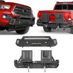 Front + Rear Bumper W/ Tire Carrier & Jerry Can Holder Fit 16-23 Toyota Tacoma. Fixed Price $889.42.