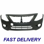 New Front Primed Bumper Cover Without Chrome Insert Fits Nissan Versa NI1000299. Fixed Price $256.16.