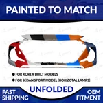 New Painted Unfolded Front Bumper For 2017-2018 Hyundai Elantra Sedan Sport. Fixed Price $291.99.