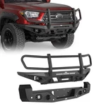Fit Toyota Tacoma 16-23 Tubular Front Rear Bumper W/winch Plate & Armor Guard. Fixed Price $399.99.